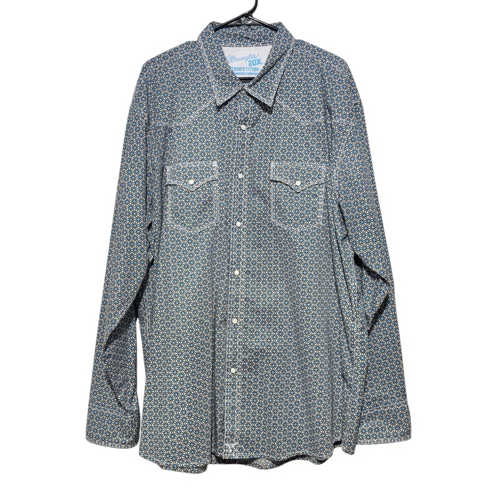 Wrangler Competition Roper Shirt, Geo Pattern, MOP Snaps